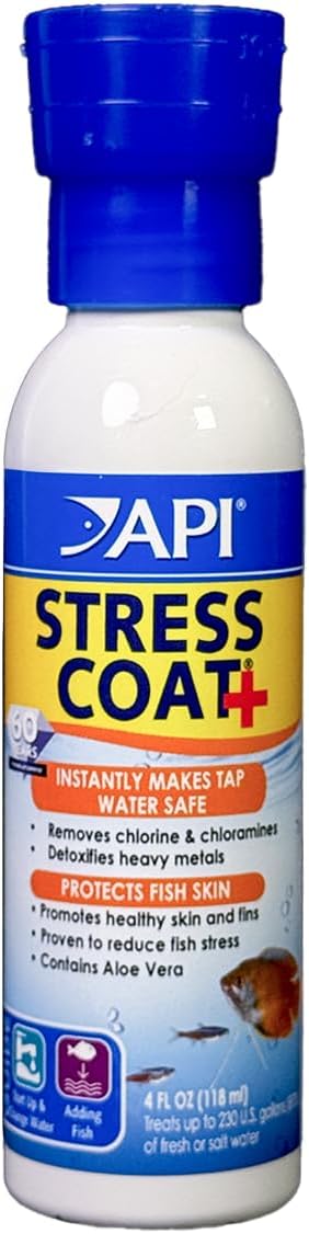 API STRESS COAT Aquarium Water Conditioner 118 ml Bottle