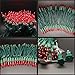 YULETIME 200 Count Red LED Christmas Lights, 66 Feet Green Wire UL Certified Commercial Grade Holiday String Light Set (Red)