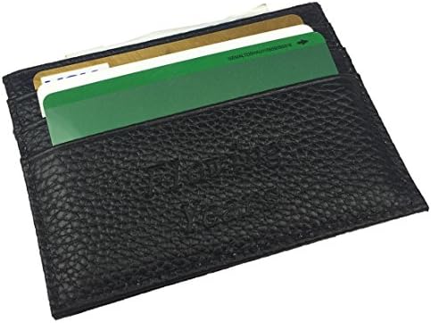 Flowing Years Slim Leather Wallet Credit Card Case Sleeve Card Holder(Black)