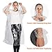 Elebor Rain Ponchos for Adults with Drawstring Hood，2-Pack EVA Reusable Emergency Rain Coat for Disney, Hiking, Biking, Camping or Traveling, Light Portable Easy into Pockets (White Clear)
