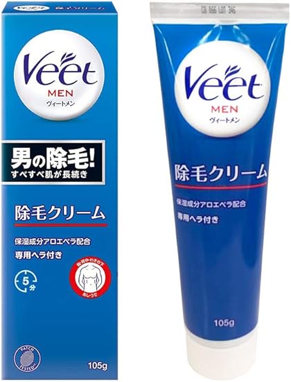 Amazon ヴィート メン Veet Men 除毛 脱毛 クリーム 敏感肌用 専用ヘラ付き 男性用 ムダ毛ケア用ボディクリーム へら付 105g 単品 ヴィート ビューティー 通販