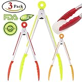 GeMoor 3 Pack Kitchen Tongs of 8