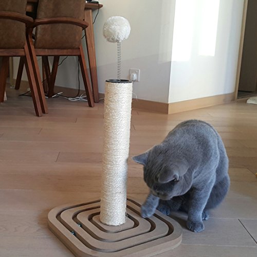 Mr. Peanut's Couch Saver Premium Cat Scratching Post with Built in Interactive Marbles Durable