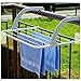 TOAO Indoor/Outdoor Easy Install Folding Clothes Drying Rack-Hanging Over The Door or on Bathroom Windowsill Guardrail Corridor Balcony
