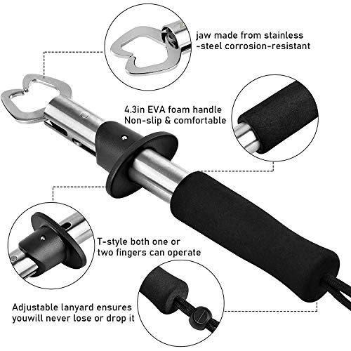 JOLIGAEA Angelzange, T-Typ Separator für Angelhaken, Fisch Greifer, 3 Stück Multifunktionales Edelstahl Angel Werkzeug… – Bild 4