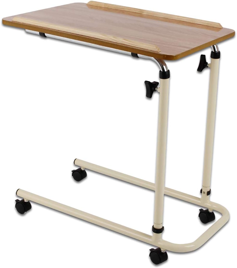 Performance Health Overbed Table with Castors, Adjustable Height and