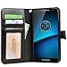 Droid Turbo 2 Case, Arae Motorola Moto Droid Turbo 2 wallet case,[Wrist Strap] Flip Folio [Kickstand Feature] PU leather wallet case with ID&Credit Card Pockets For Moto Turbo 2 (Black)