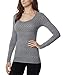 32Degrees Womens Heat Scoop Neck Thermal Top Frozen Snowflake Medium