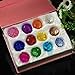Duosuny 30mm Glass Diamond Paperweight Birthstone Table Decorations Christmas Centerpiece Gifts for Kids Multicolor Gifts Packing (12 pcs)