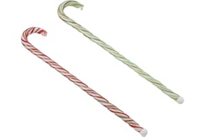 VICASKY 2Pcs Christmas-Themed Glass Stir Sticks Colorful Striped Reusable Drink Mixers for Coffee Juice