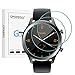 Orzero (3 Pack) Compatible for Ticwatch C2, Ticwatch E2&S2 Tempered Glass Screen Protector, 2.5D Arc Edges 9 Hardness HD Anti-Scratch Bubble-Free (Lifetime Replacement)