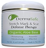 DermaSafe Stretch Mark Cream & Scar Removal Therapy, Best Moisturizer to Prevent & Reduce Marks & Scars, Advanced Formula Leaves Skin Smooth & Soft. Paraben Free 4 oz