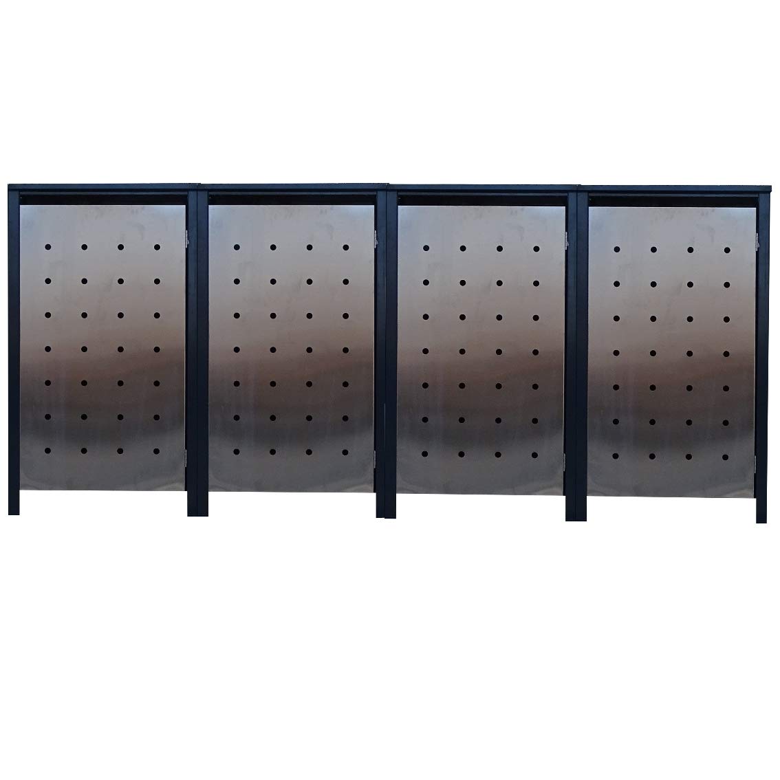 Resorti Mulltonnenbox Edelstahl Basic Kombi 4er 120 240 Liter