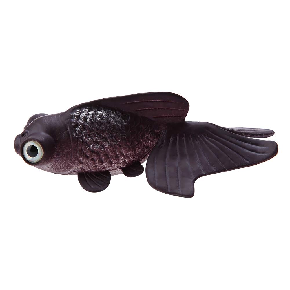 Pssopp Artificial Fishes Aquarium Decoration Plastic Swimming Gold Fish Betta Fish Funny Artificial Silicone Small Fish Lifelike Fake Fish Fish Tank Floating Ornament (Brown Goldfish)