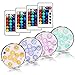 AomeTech LED Waterproof Battery Powered Submersible Led Lights Accent Lights Night Mood Lights with Remotes for Wedding, Centerpiece, Halloween, Party, Garden Lights (4pack-10led)