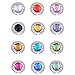 KUYOU Purse Hooks, Set of 3/6/12/20 pcs Colorful Purse Hooks Crystal Diamond Folding Section Storage Handbag Hook Hanger Holder (12)
