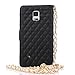 Note 4 Case,Samsung Galaxy Note 4 Case, Welity Black Color Bling Premium Black Color PU Leather Wallet Credit ID Card Slot Stand Holder Purse Phone Case Cover for Samsung Galaxy Note 4