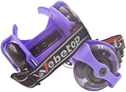 Webetop Kids Lighted Heel Skate Rollers Adjustable Two Wheels Skate Shoes Scooters,One Size Fits Most,60KG Weight Limited,with Portable Bag and Mini Wrench for Adjusting Size