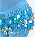 BellyLady Belly Dance Hip Scarf Skirt Wrap With Paillettes-rose red