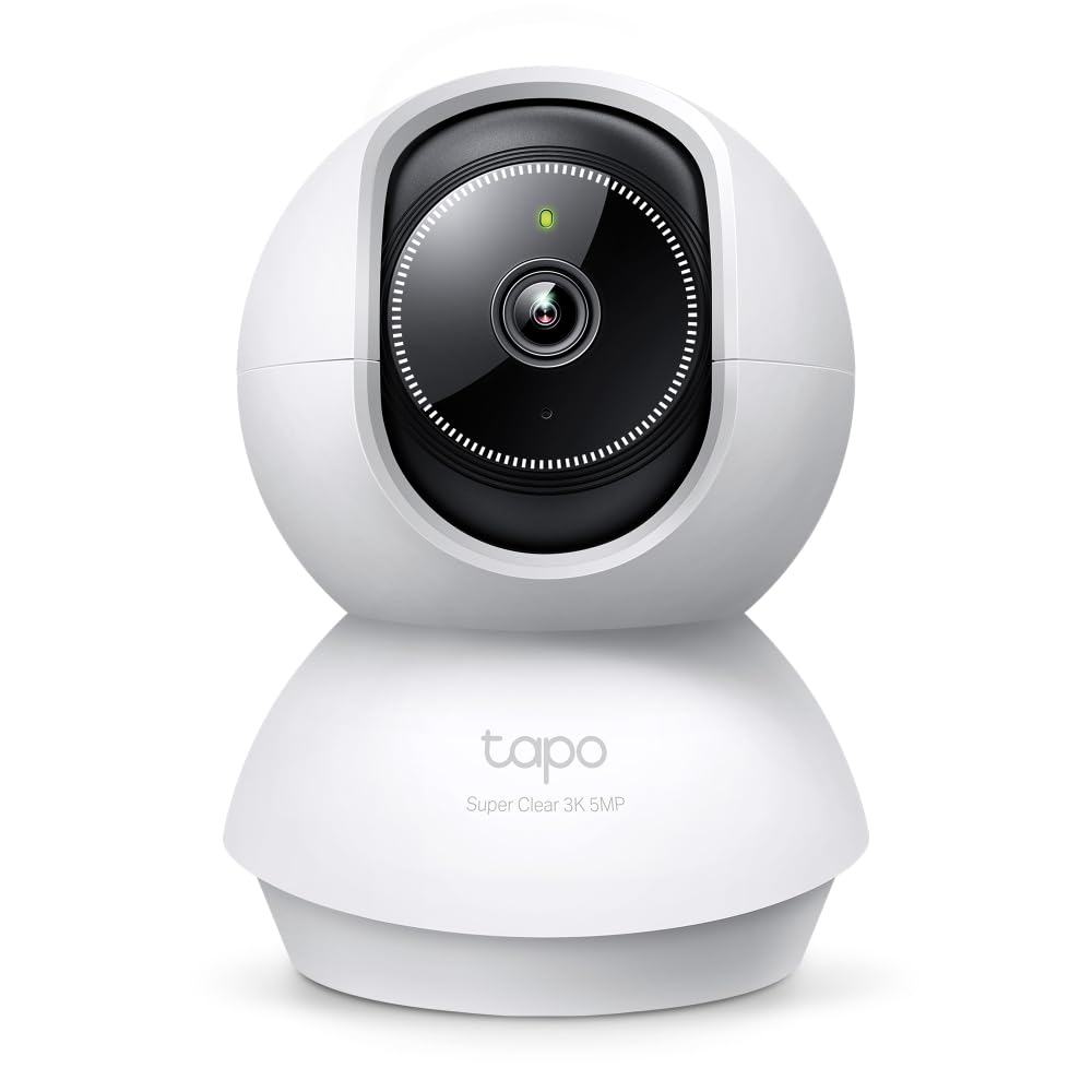 Photo 1 of Tapo 3K 5MP Indoor Security Camera for Baby Monitor, Pet Camera w/Smart Motion Tracking, 360° Pan/Tilt, IR Night Vision for Home Security, Works w/Alexa & Google, RoomCam 3K 360°