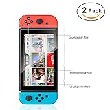 (2 Pack) Nintendo Switch Screen Protector Glass, Fontar 0.3mm Tempered Glass Screen Protector for Nintendo Switch Anti-Blue Ray Protect Eyes 2017 Lifetime Warranty
