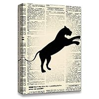 Canvas Wall Art Animal On The Newspaper Canvas Prints Home Artwork Decoration for Living Room,Bedroom - 12x18 inches