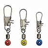 JSHANMEI-100pcsbox-Fishing-Line-Sinker-Slides-Hook-Shank-Clip-Connector-Swivels-Size-Largemediumsmall-Color-Redblueyellow-Fishing-Tackle-Swivel-Snap