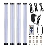 SUNTHIN (4 Panels) Warm White Dimmable LED Under Cabinet Lighting, Wireless RF Dimmer and Controller Included, Milk Cover