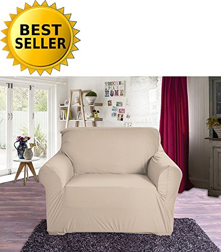 Elegant Comfort Collection Luxury Soft Furniture Jersey STRETCH SLIPCOVER, Chair Linen