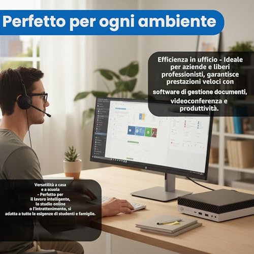 HP EliteDesk 800 G Intel i5 Business Office Multimedia Computer with 24 Months Warranty! USB 3.0 | WLAN | Windows 11 Prof. 64 Bit with USB Stick (800 G5 | 8 GB RAM | 256 GB SSD | W11 Pro)