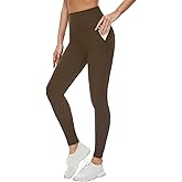 Aoliks Leggings with Pockets for Women - High Waist Tummy Control Yoga Pants Running Gym Workout Dance Pants