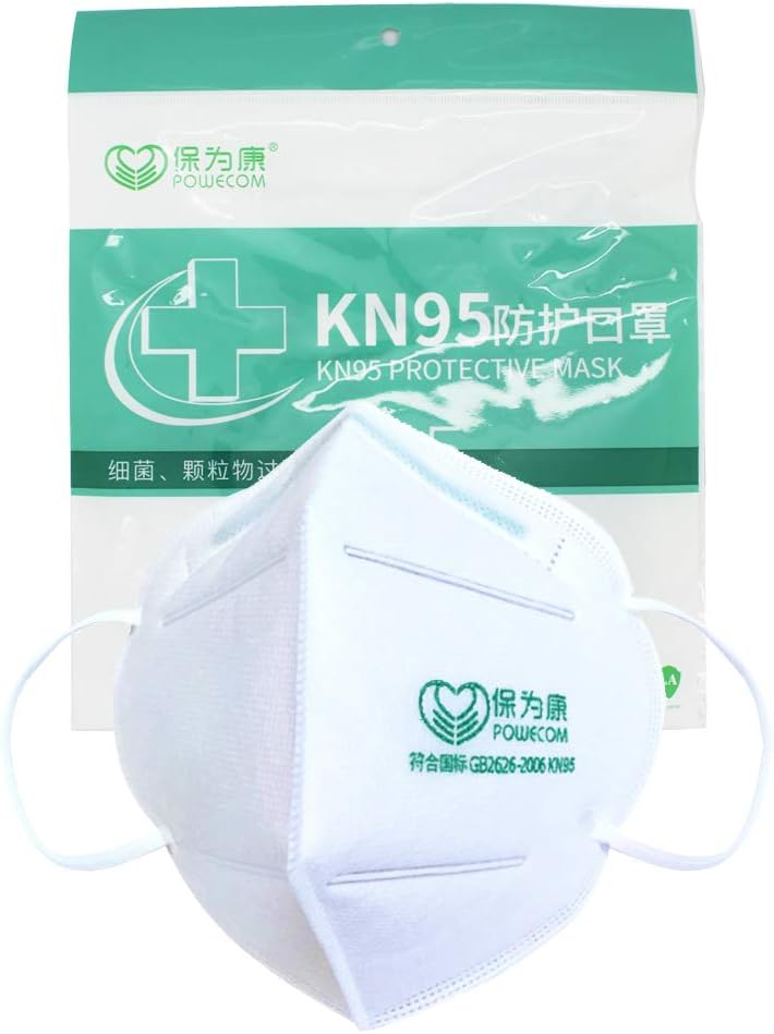 20PCS KN95 Respirator Face Mask Filters Fold Flat Dust Mask Anti Pollution Anti PM2.5 Face Cup Mask Respirator with Active Carbon