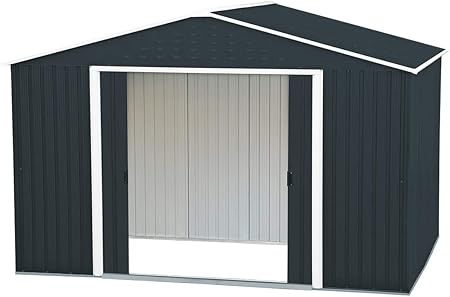 Tepro Metallgeratehaus Colossus 10 X 8 Anthrazit Amazon De Garten