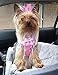 EXPAWLORER Soft Mesh Dog Harness and Leash Set - Pink Dog Harness, No Choke Step-in Adjustable Cute Dog Harness, Breathable Lightweight Vest Harness for Puppy Dogs Cats Outdoor Walking, Small
