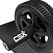 CSX Dual Wheel with Thick Knee Pad Mat and Foam Handles, Black