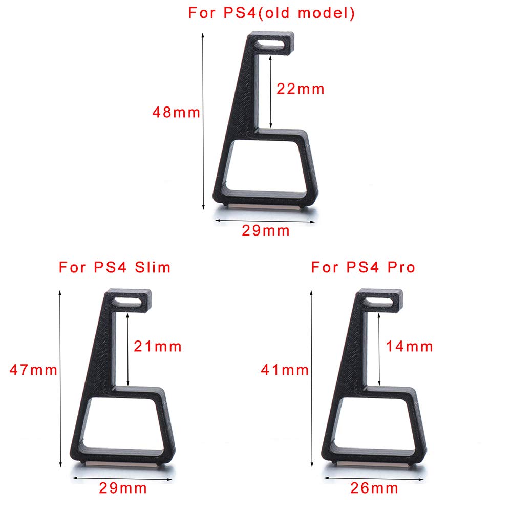 4PCS Accessories Horizontal Heighten Support Feet Stand Cooling Legs Bracket Console Holder(1 set-For PS4 Slim,black)