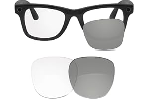 Glintbay 100% Precise-Fit Replacement Sunglass Lenses for Ray-Ban Meta Wayfarer RW4008 53mm & Gen 2 RW4012 Large (53-22) - Photochromic Clear Non-polarized,UV-Blocking, Scratch-Resistant,Perfect Fit