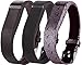 Moretek Smart Watch Band for Fitbit Flex Replacement Band with Chrome Clasp Accessory Wristband (Black/Brownyun/Browngrid 3)