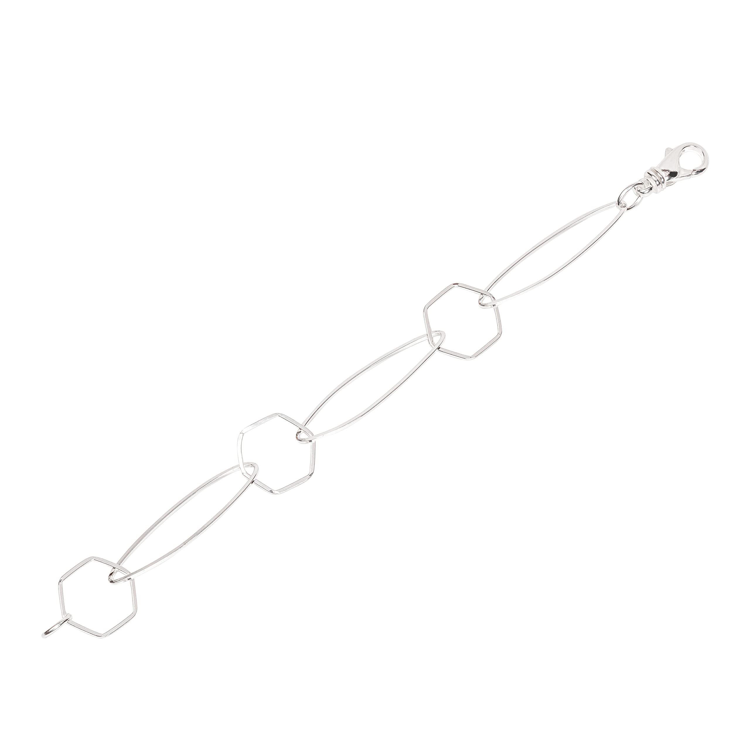 NKlaus bracelet 925 Sterling Silver 24cm LunaChain Ladies link anchor chain exquisite 12845