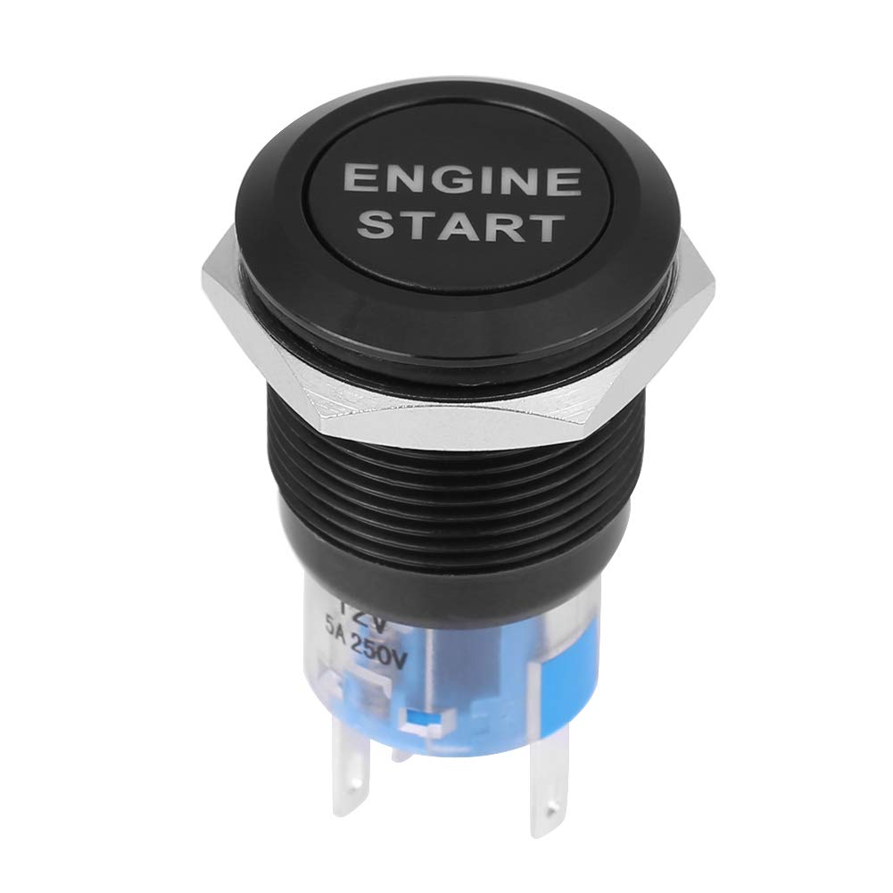 Car Engine Start Push Button, Zinc-Aluminium Alloy Black Or Stainless Steel 12V LED Engine Start Push Button(Zinc-Aluminium Alloy) Automotive Interior and Exterior