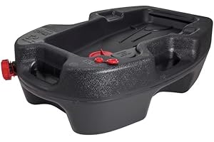 ELITE TOOL CENTER Heavy Duty 24 Qt Fluid Oil Drain Container Stores Upright or Flat, 3 Integrated Handles, Extended Design, for Use On Larger Vehicles & Farm Equipment, Guaranteed Not to Leak!