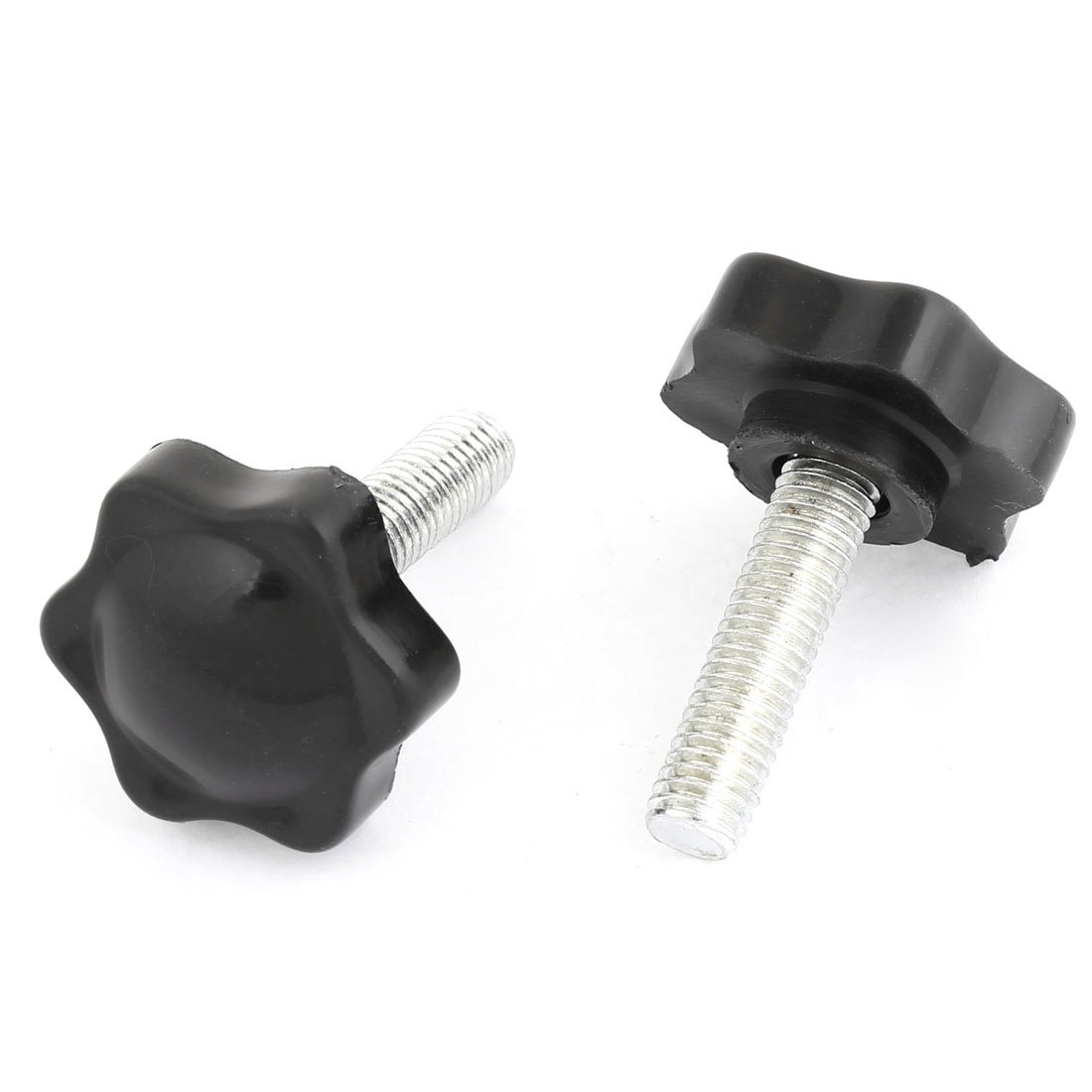 sourcingmap 32mm Star Head Dia 8mm x 30mm Clamping Screw Knob Grip 2 Pcs