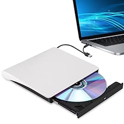 Hcsunfly External CD/DVD Drive for Laptop, Type-C