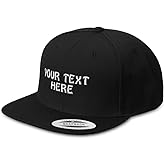 Snapback Hats for Men & Women Custom Hat Personalized Text Flat Bill Baseball Cap