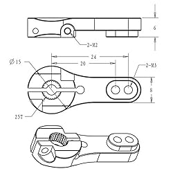 ZOSKAY 1X DS3218 Update servo 20KG Full Metal Gear