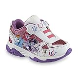 Hasbro My Little Pony Toddler Girl's Sneaker, White/purple Glittered , Light-up