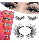 Derun 5 Pairs 18MM 3D Mink Lashes Packs Criss-cross Fluffy Eyelashes Natural Look Thick Volume So...