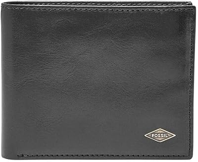 Cartera para hombre Ryan, piel plegable negra, 10,8 cm de largo x 1,91 cm de ancho x 8,89 cm de alto ML3729001