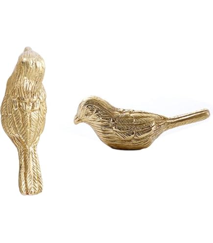 Gold Cabinet Knobs, Bird Shape Cabinet Drawer Knobs Handles, Zinc Alloy Gold Animal Knobs For Dresser For Home Kitchen, 4 Pack