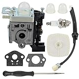 Mckin RB-K93 Carburetor SRM225 Parts Tune Up Kit fits Echo GT225 GT225i PAS225 SRM225i SRM225SB PE225 PPF225 Trimmer Weed Eater with Carb Adjustment Tool